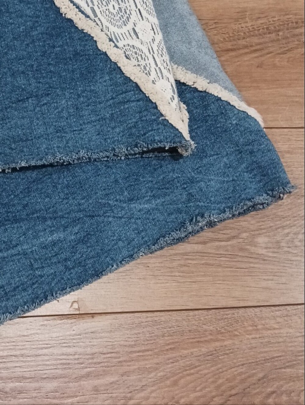 Earthbound Trading Co Wide Leg Patchwork Boho Hippie Jeans Lace Fringe Festival - Picture 7 of 10